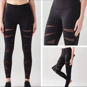 Lululemon Black Sheer Stripe Leggings